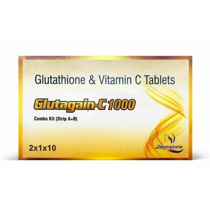 vitamin b and glutathione Glutagain-C 1000 Glutathione with Vitamin C Tablets