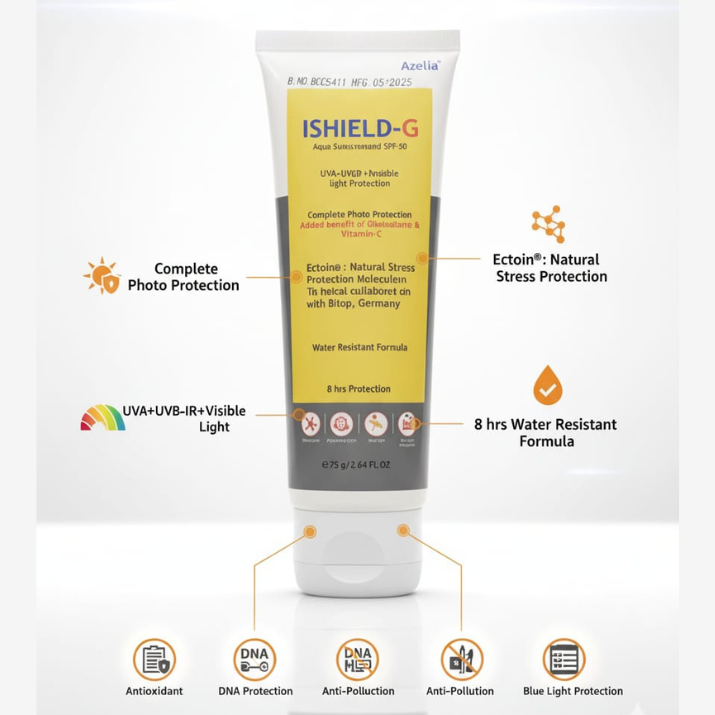 ISHIELD-G Aqua Sunscreen Gel SPF 50 (75 g)