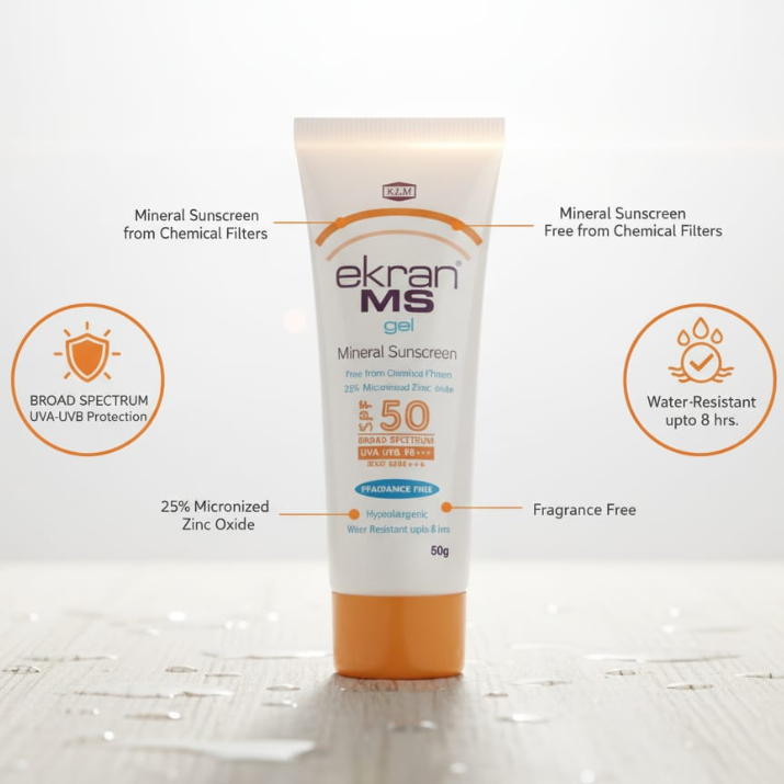 Ekran MS Gel Mineral Sunscreen – SPF 50 PA+++ (50g)