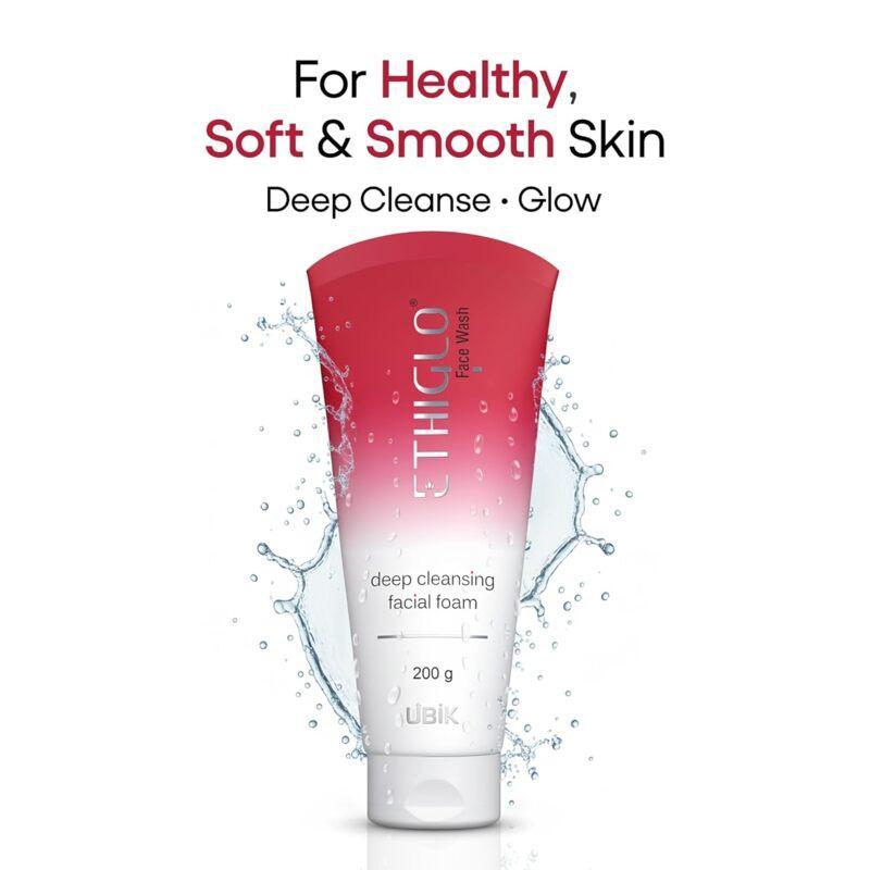 Ethiglo Deep Cleansing Facial Foam Face Wash (200ml)