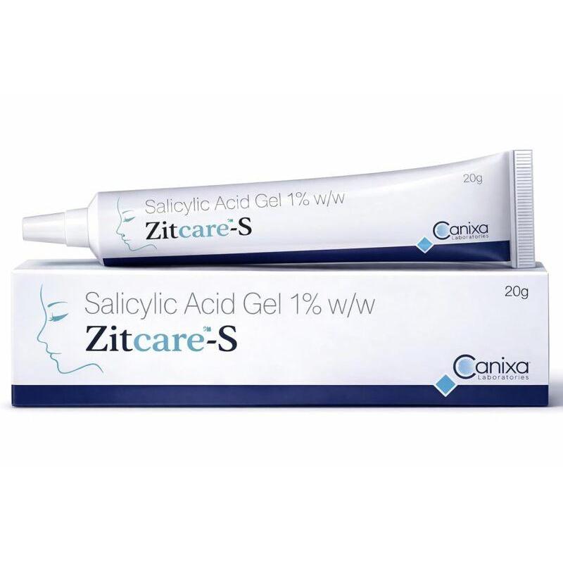 Zitcare-S Salicylic Acid Gel 1% – Lightweight Oil-Control Face Gel for Acne-Prone & Oily Skin (20gm)