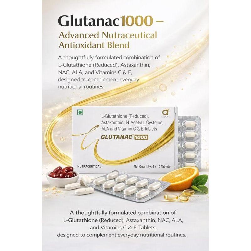 Glutanac 1000 Nutraceutical Tablets 3 x 10 (30Tablets)