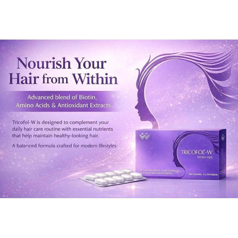 Tricofol-W Hair Health Supplement Tablets 30 Tablets (3x10)