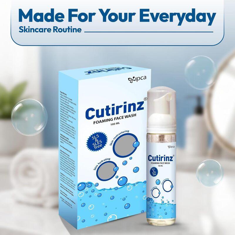 Cutirinz Foaming Face Wash 100ml | SLS & SLES Free Soap-Free Hydrating Cleanser for Men & Women