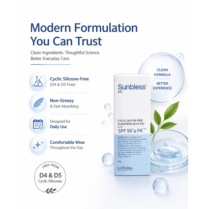 SUNBLESS SPF 50+ & PA+++ CYCLIC SILICON FREE Sunscreen Gel 50g
