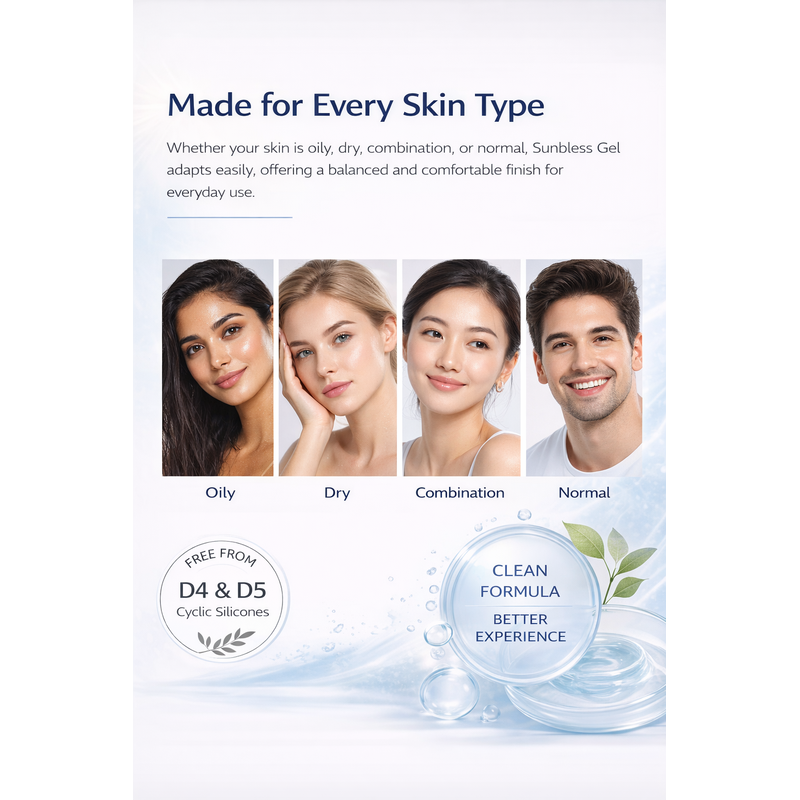 SUNBLESS SPF 50+ & PA+++ CYCLIC SILICON FREE Sunscreen Gel 50g