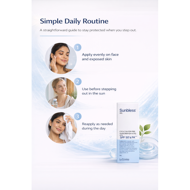SUNBLESS SPF 50+ & PA+++ CYCLIC SILICON FREE Sunscreen Gel 50g