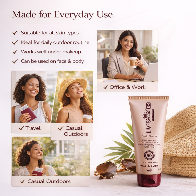 UV Broad DS Tinted Sunscreen SPF 50 (Dark Shade) 50gm