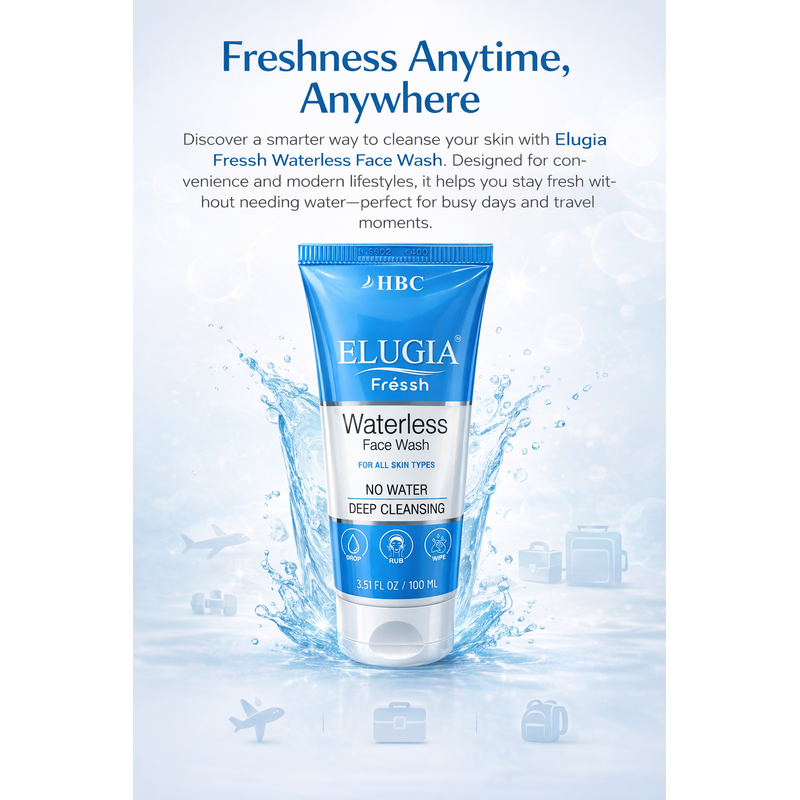 Elugia Fressh Waterless Face Wash (100ml)