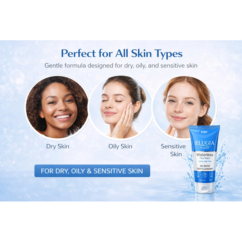 Elugia Fressh Waterless Face Wash (100ml)