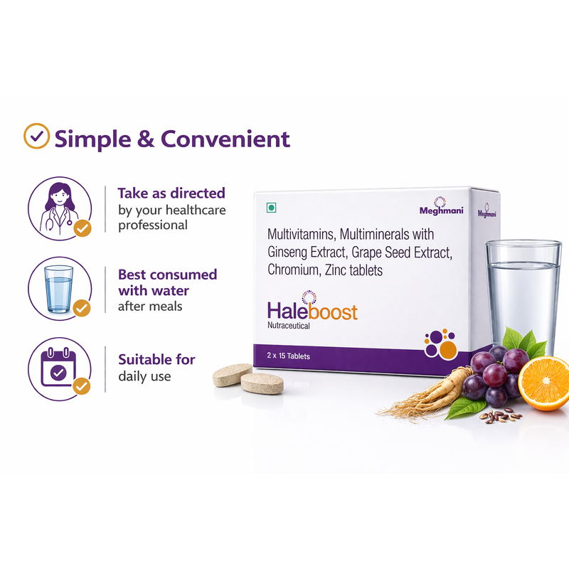 Haleboost Multivitamin & Multimineral Tablets- 2x15 (30Tablets)