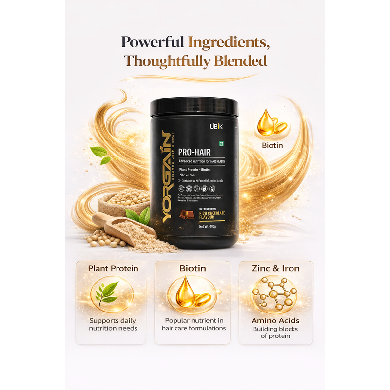 Yorgain Pro-Hair Advanced Nutrition Powder Rich Chocolate Flavour- 400gm