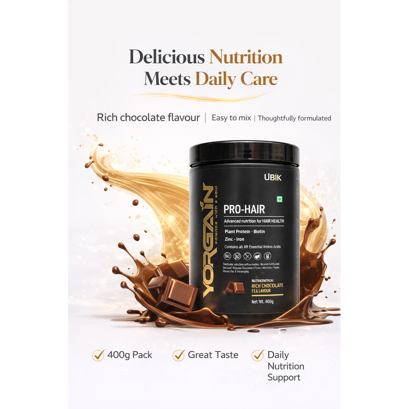 Yorgain Pro-Hair Advanced Nutrition Powder Rich Chocolate Flavour- 400gm