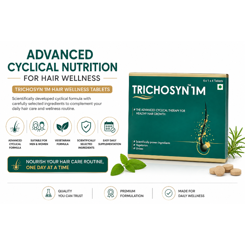 TRICHOSYN 1M Advanced Cyclical Hair Growth Support Tablets (24Tablets)