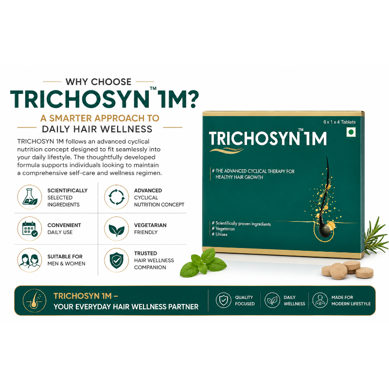 TRICHOSYN 1M Advanced Cyclical Hair Growth Support Tablets (24Tablets)