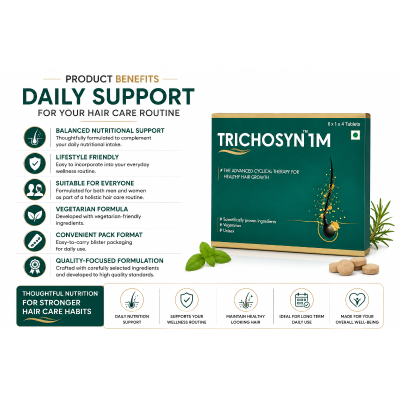 TRICHOSYN 1M Advanced Cyclical Hair Growth Support Tablets (24Tablets)