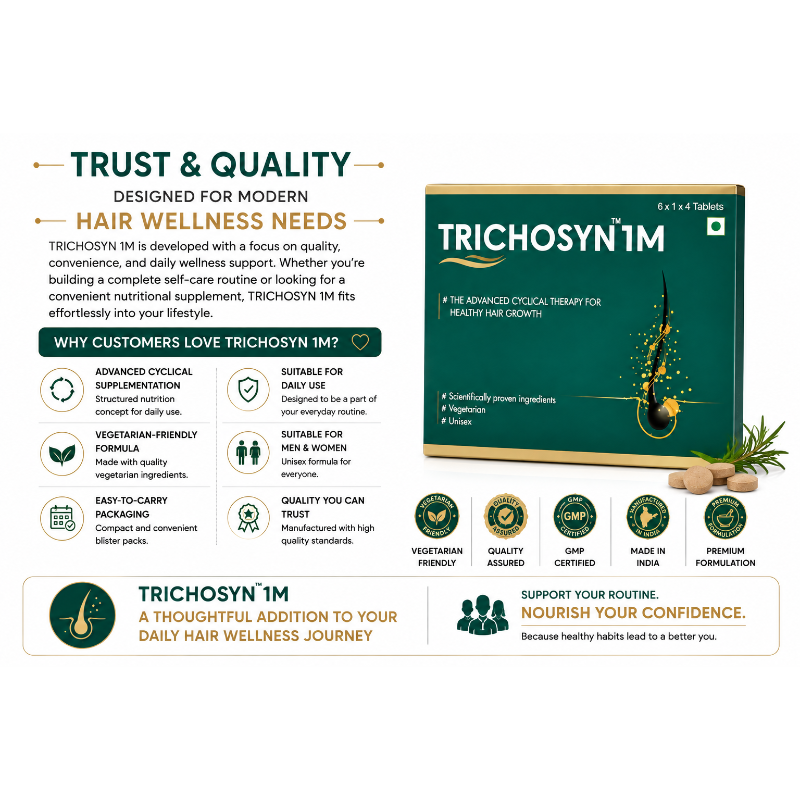 TRICHOSYN 1M Advanced Cyclical Hair Growth Support Tablets (24Tablets)