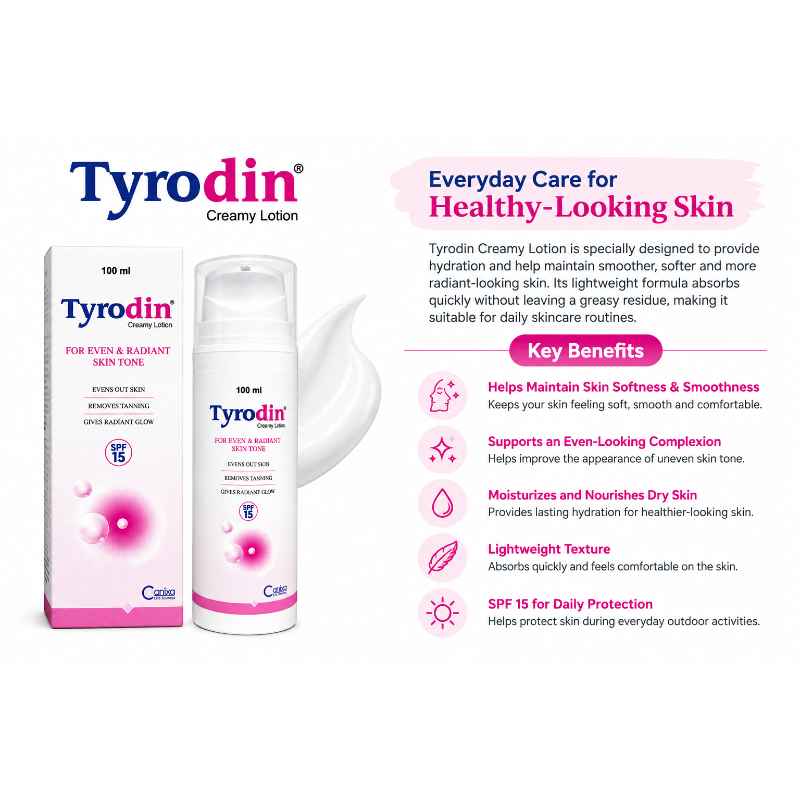 Tyrodin Creamy Lotion SPF 15 for Even & Radiant Skin Tone (100ml)