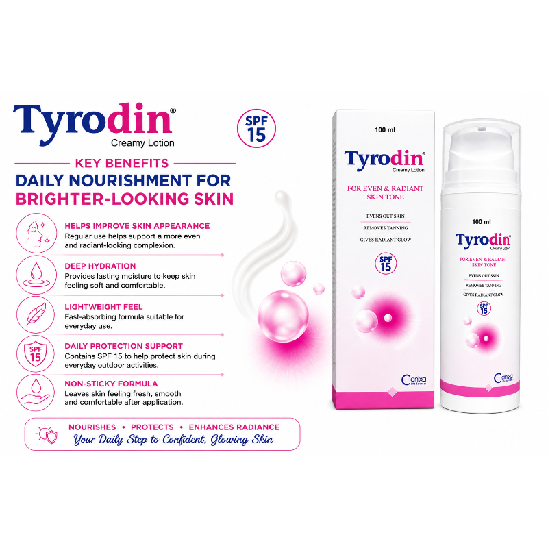 Tyrodin Creamy Lotion SPF 15 for Even & Radiant Skin Tone (100ml)