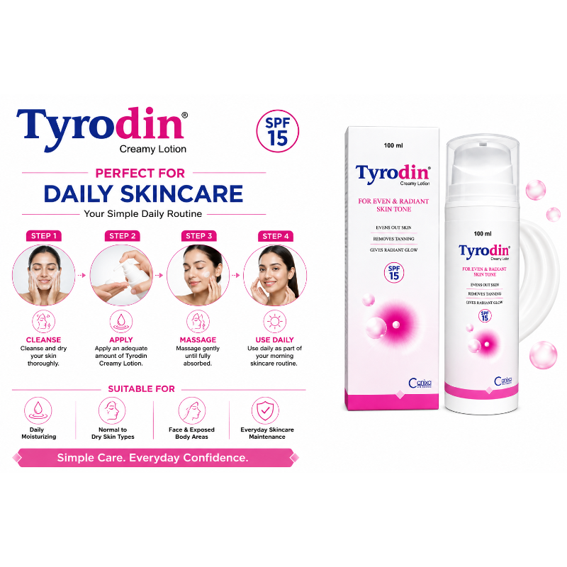Tyrodin Creamy Lotion SPF 15 for Even & Radiant Skin Tone (100ml)