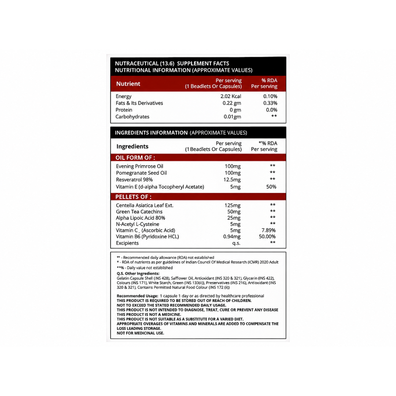 Nusaude Age Defy Nutraceutical Supplement | 30N Beadlets + Oil Capsules