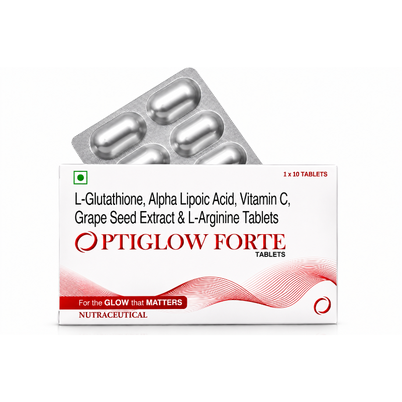 OPTIGLOW FORTE Glutathione 500mg 1 × 10 (10 Tablets)