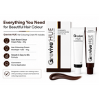 Grevive HUE Hair Colouring Cream Kit – (Dark Brown)