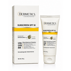 DERMETICS SPF 50 Sunscreen Cream | Broad Spectrum UVA UVB IRR Protection | Infraguard Blue Light Shield | Non-Greasy, Water Resistant, Hypoallergenic Formula | 50g