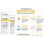 DERMETICS SPF 50 Sunscreen Cream | Broad Spectrum UVA UVB IRR Protection | Infraguard Blue Light Shield | Non-Greasy, Water Resistant, Hypoallergenic Formula | 50g