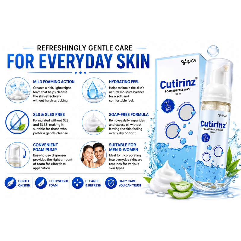 Cutirinz Foaming Face Wash 100ml | SLS & SLES Free Soap-Free Hydrating Cleanser for Men & Women