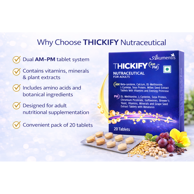 Thickify AM PM Nutraceutical Tablet for Adults 20 Tablets