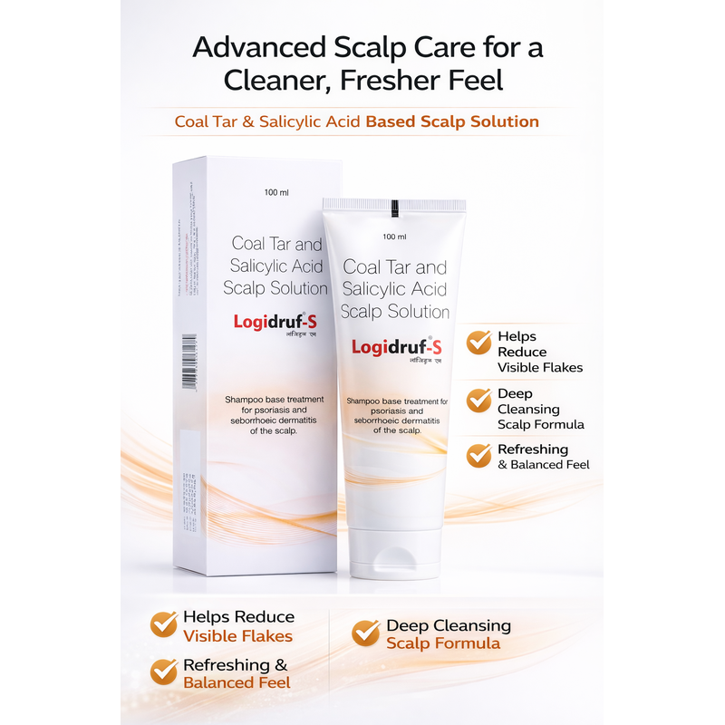 Logidruf -S Shampoo with Coal Tar and 2% Salicylic Acid -(100ml)