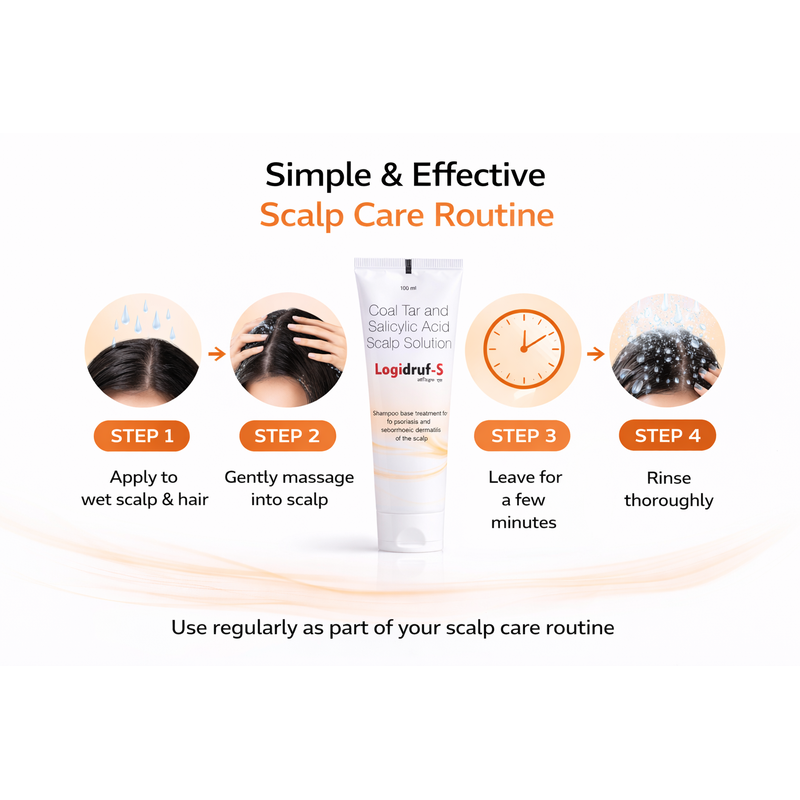 Logidruf -S Shampoo with Coal Tar and 2% Salicylic Acid -(100ml)