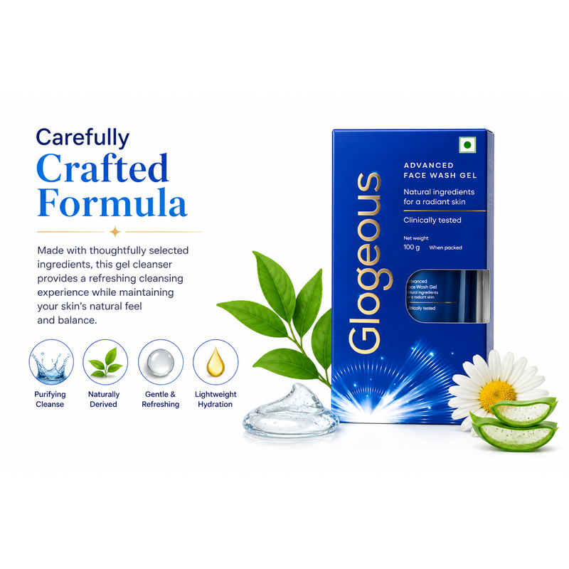 GLOGEOUS ADVANCED FACE WASH GEL 100GM