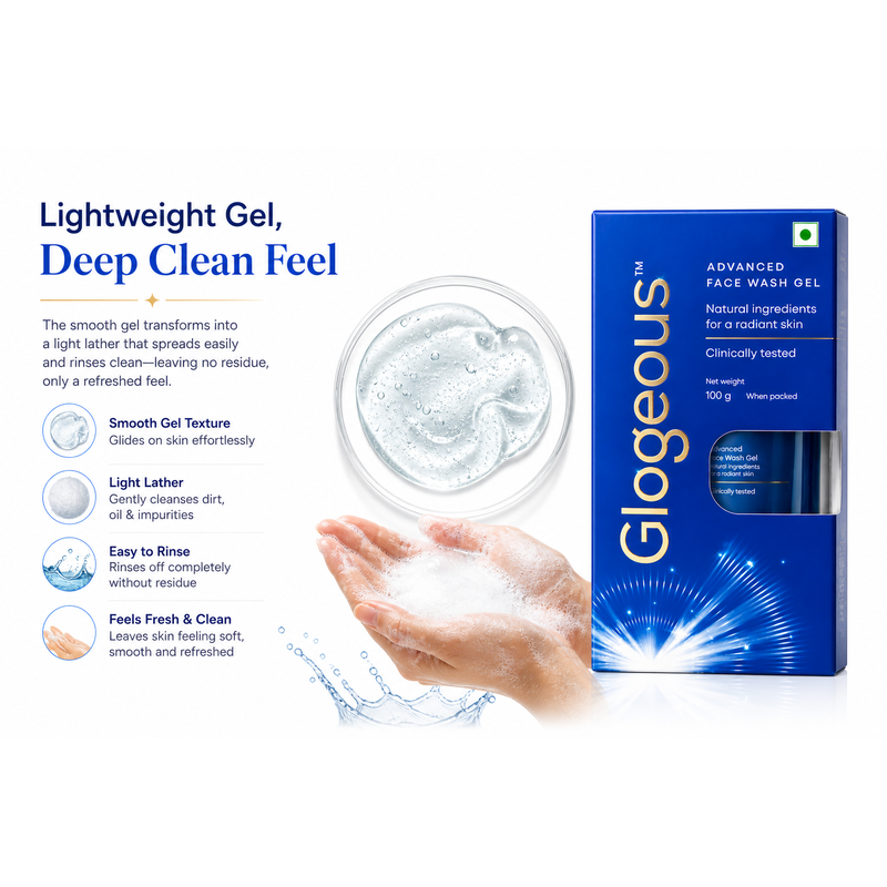 GLOGEOUS ADVANCED FACE WASH GEL 100GM