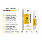 Urbanshade Silicone Sunscreen Gel SPF 50 PA+++ | Broad Spectrum UV Protection | Water Resistant | 50ml