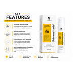 Urbanshade Silicone Sunscreen Gel SPF 50 PA+++ | Broad Spectrum UV Protection | Water Resistant | 50ml