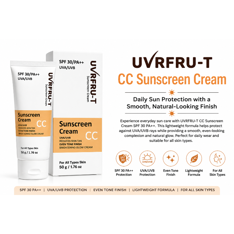 UVRFRU-T SPF 30 PA++ Sunscreen Cream (50gm)