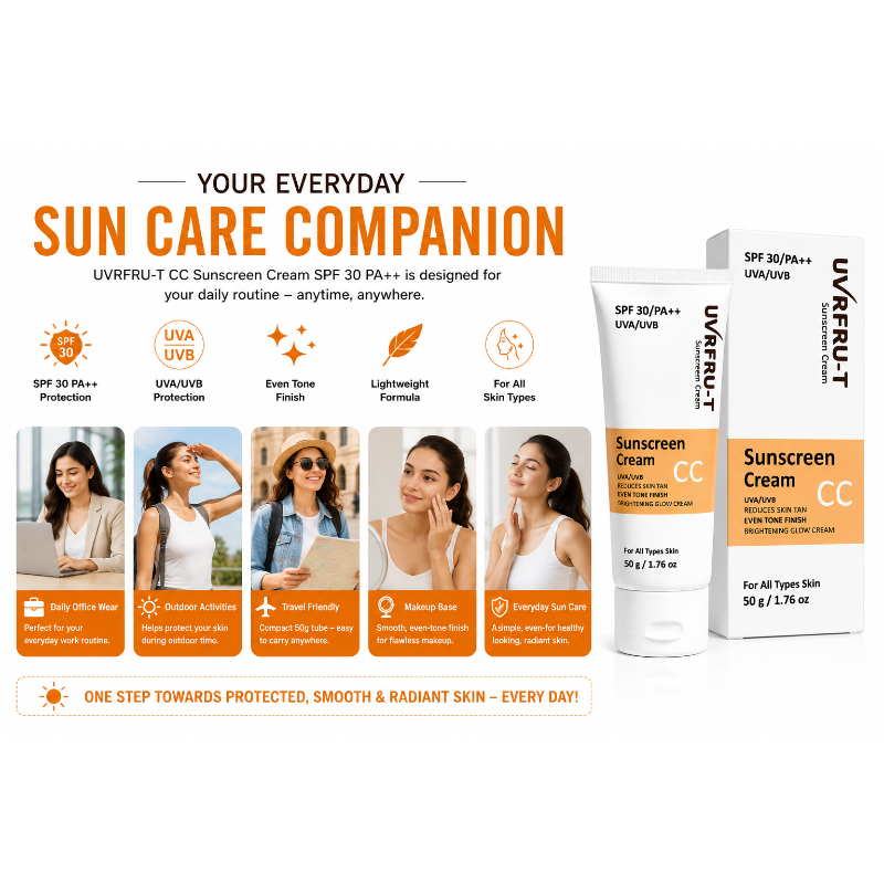 UVRFRU-T SPF 30 PA++ Sunscreen Cream (50gm)