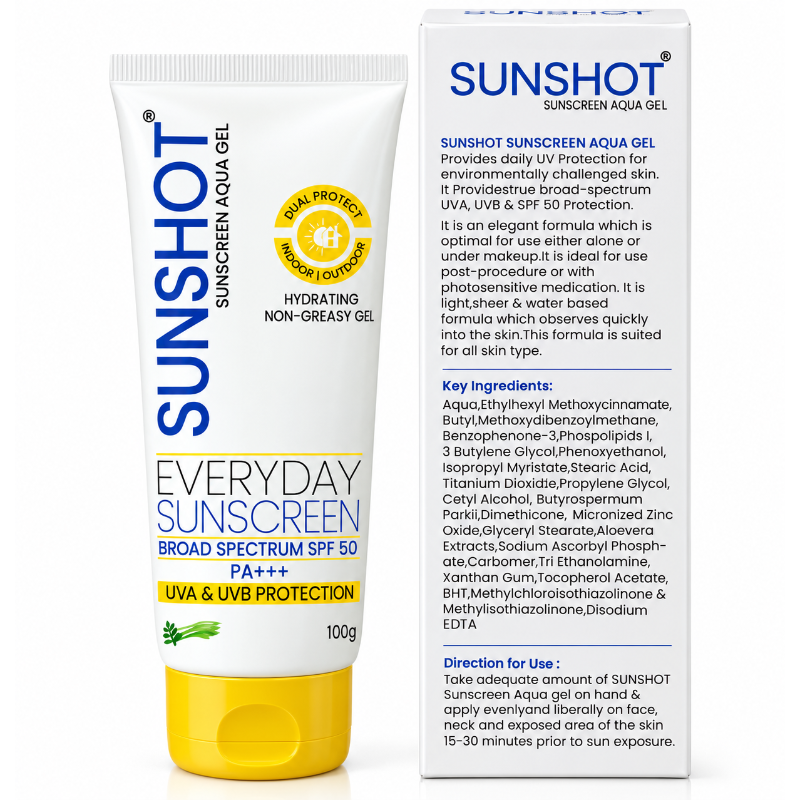 SUNSHOT SPF 50 PA+++ Sunscreen Aqua Gel (100gm)