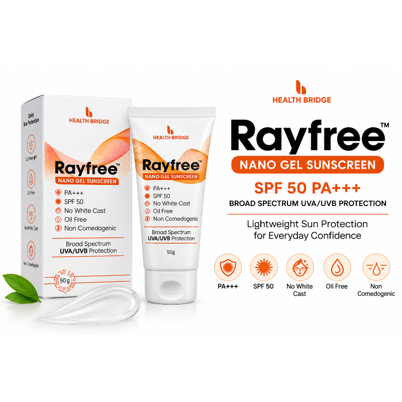 Rayfree Nano Gel Sunscreen SPF 50 PA+++ (50gm)