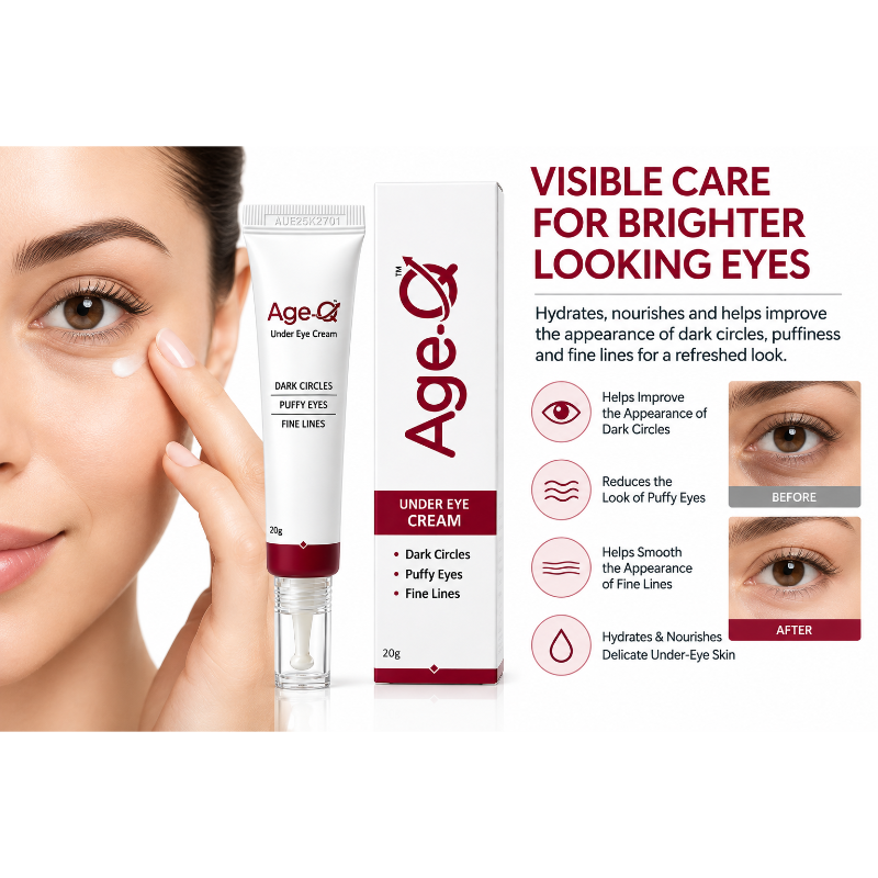 Age-Q Under Eye Cream For Dark Circles, Puffy Eyes & Fine Lines (20gm)