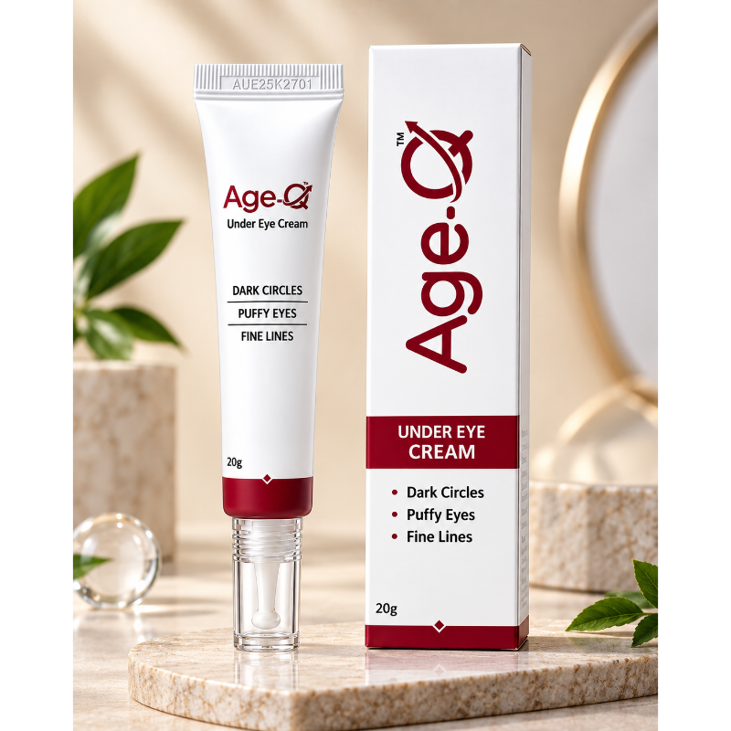 Age-Q Under Eye Cream For Dark Circles, Puffy Eyes & Fine Lines (20gm)