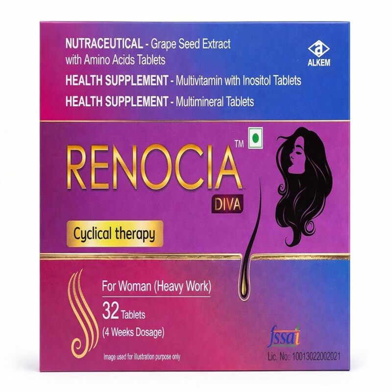 Renocia Diva Cyclical Therapy Tablets for Women 32 Tablets (4 Weeks Supply)