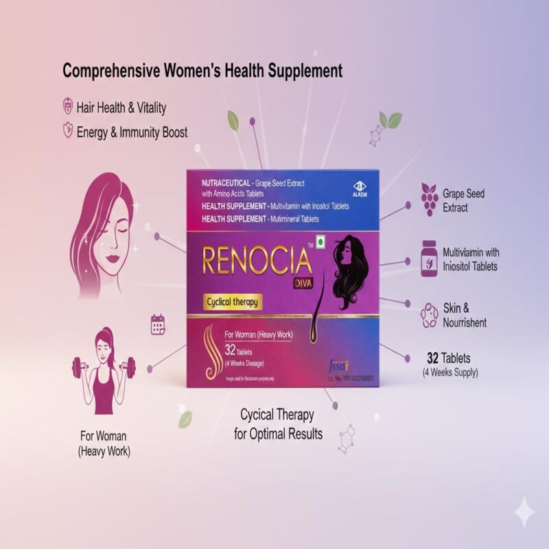Renocia Diva Cyclical Therapy Tablets for Women 32 Tablets (4 Weeks Supply)