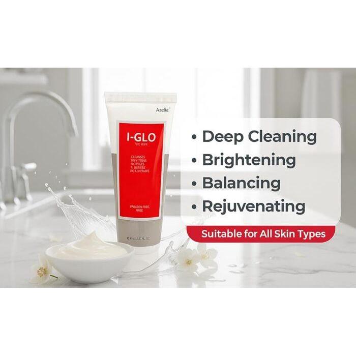 azelia i glo glutathione I-GLO Complex Food Supplement with Vitamin C, Antioxidant Skin Glow, 30 Mouth Dissolving Tablets Health & Personal Care Azelia I-GLO Face Wash 75gm