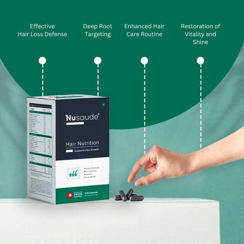 Nusaude Hair Nutrition Capsules (30 Capsules)