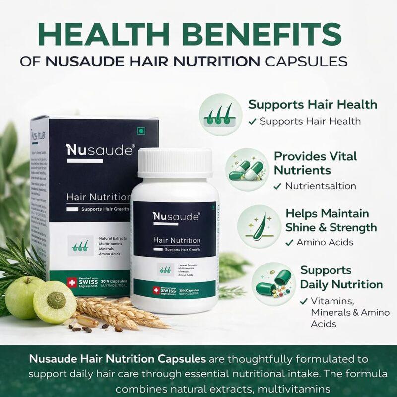 Nusaude Hair Nutrition Capsules (30 Capsules)