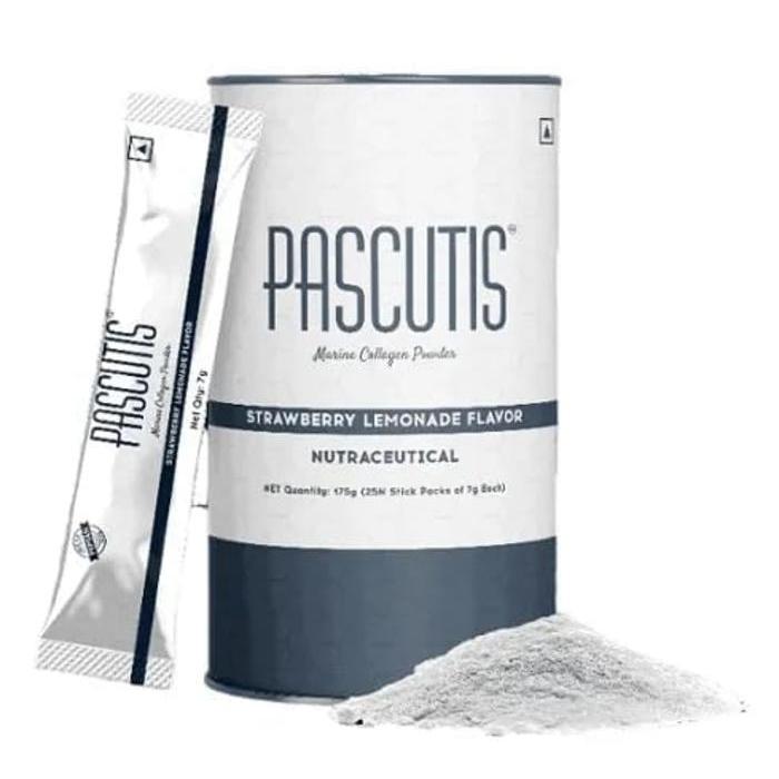 Pascutis Marine Collagen Powder, Strawberry Lemonade Flavour, 175g, (25 Stick Packs)