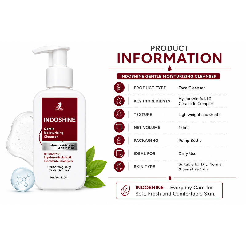 Indoshine Gentle Moisturizing Face Cleanser (125ml)